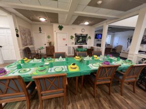 residents celebrating St. Patrick's Day 2022
