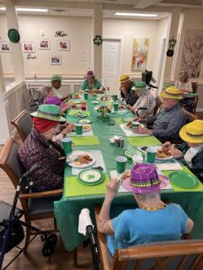residents celebrating St. Patrick's Day 2022