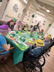 residents celebrating St. Patrick's Day 2022