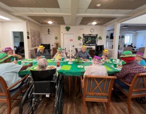 residents celebrating St. Patrick's Day 2022