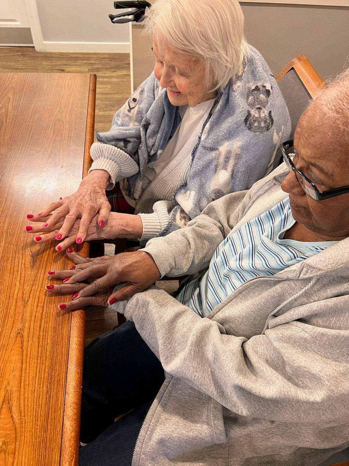 residents showing off their manicures